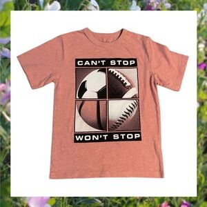 Children's Place Boy's Short Sleeve T-Shirt Graphic Sports Design. Size S 5/6